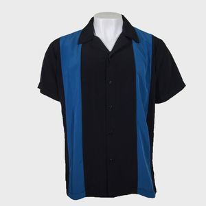 Maximos Men's Retro Classic Two Tone Bowling Shirt